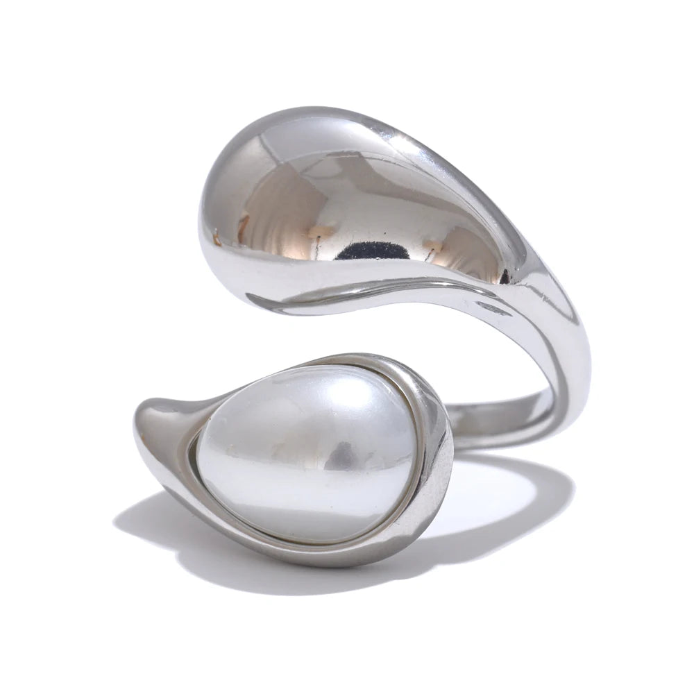 Bague Perle Goutte d’Eau — Bijoux Coeur Linéa — vue 2